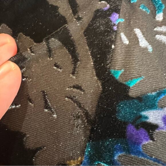 Calvin Klein Velvet Burnout Bodycon Bell Sleeve Dress size 6 - Picture 11 of 12